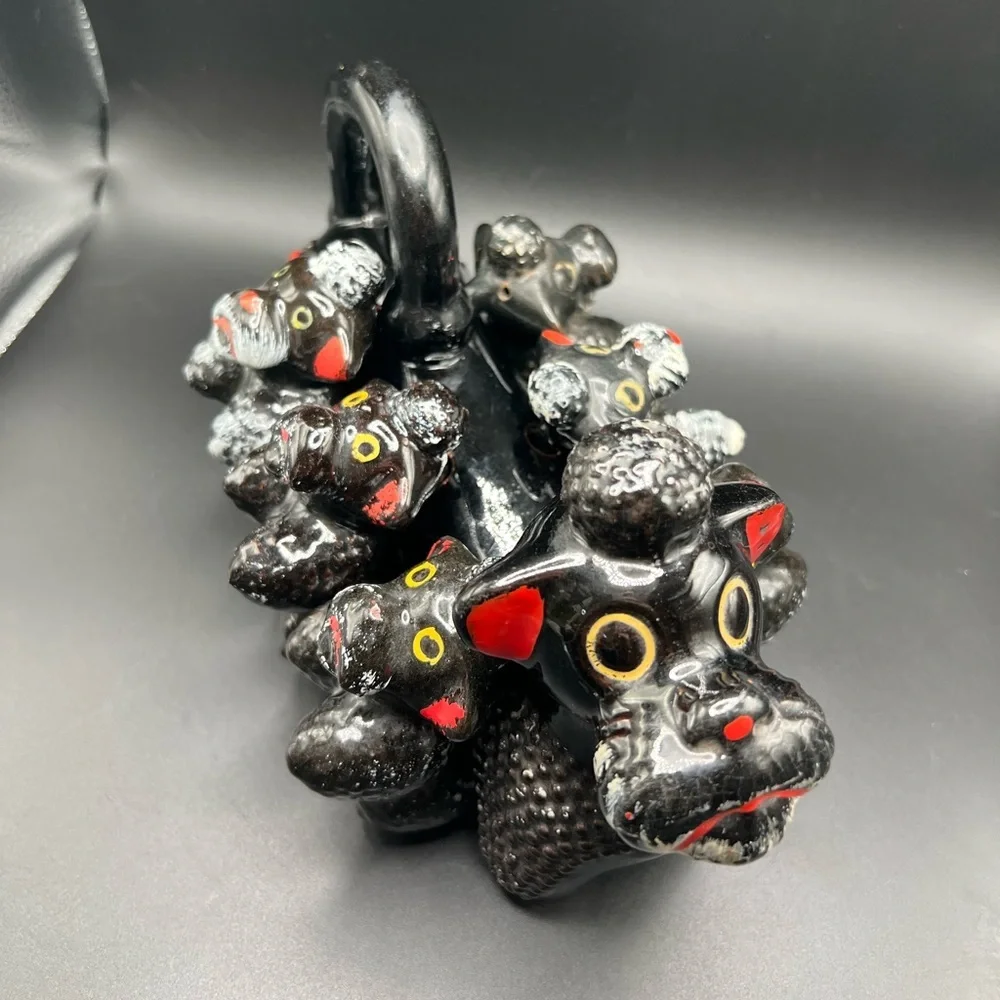 Redware Japan poodle spice rack